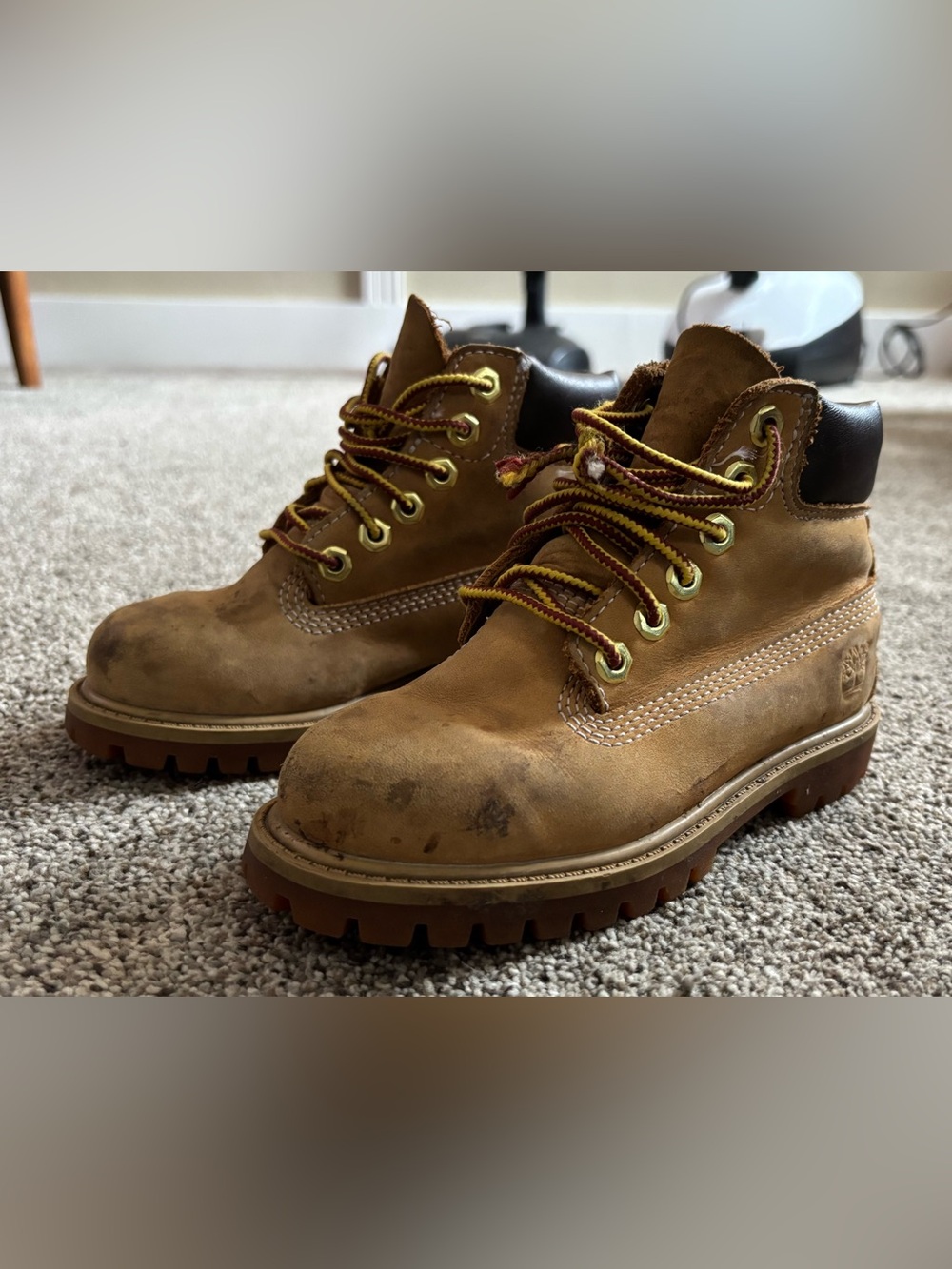 Timberland Kids Tan Nubuck Lace-Up Boots